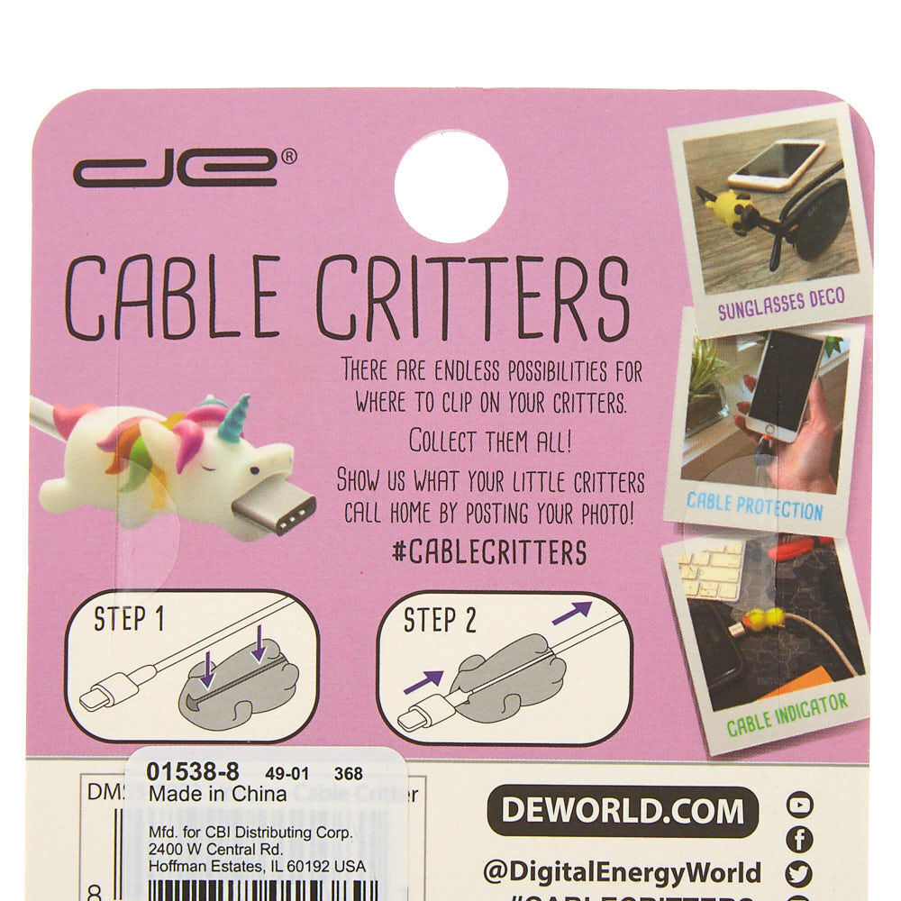 White Claire/'s Girl/'s Unicorn Cable Critter