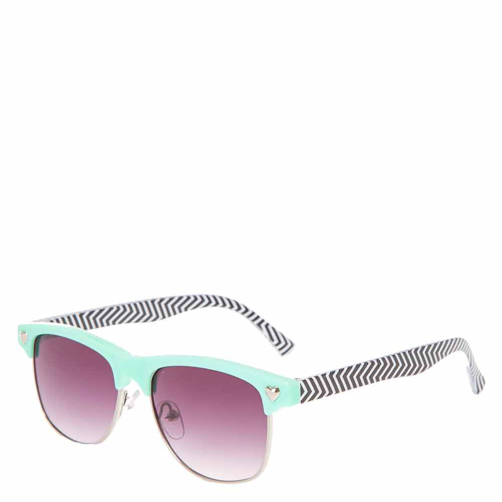 Kids Mint and Chevron Striped Sunglasses Kids Mint and Chevron Striped Sunglasses