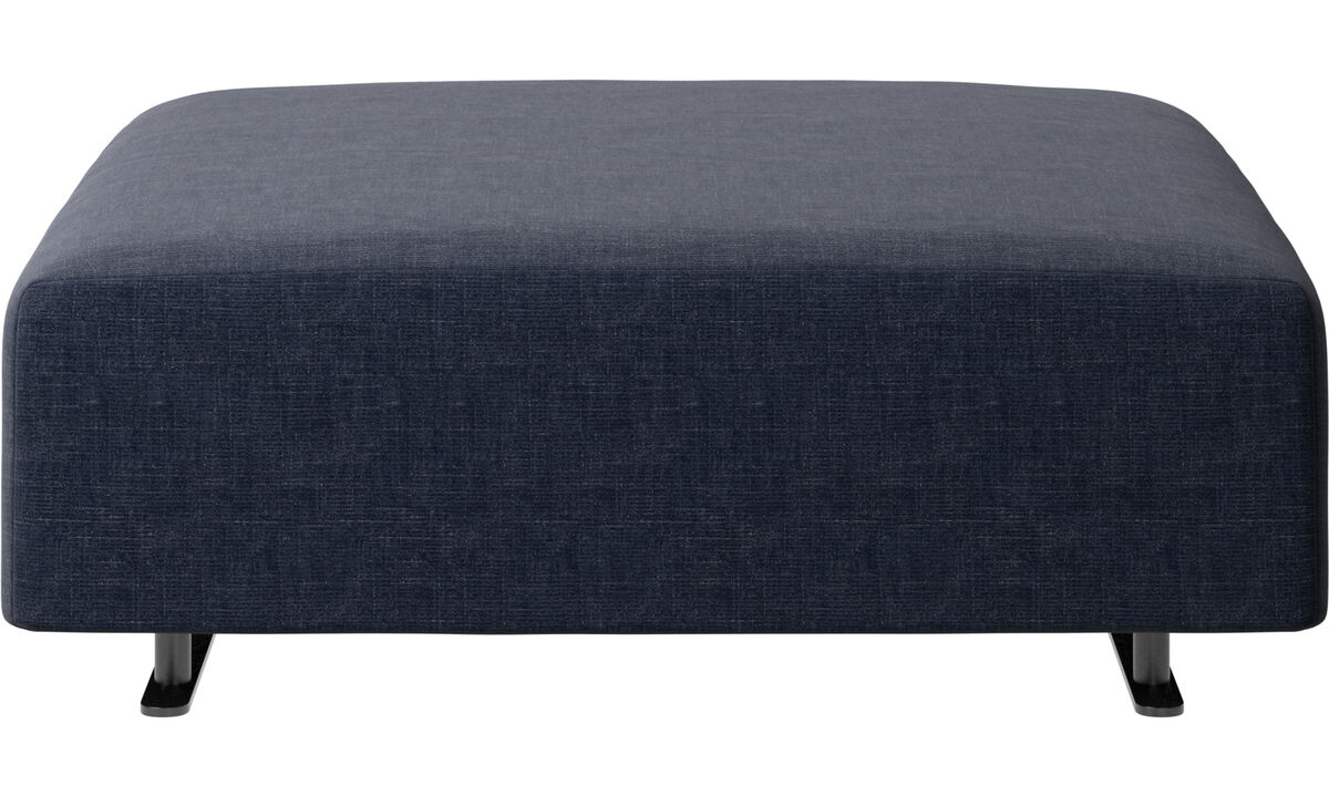 Sofa Hocker - Hampton Pouf - Blau - Stoff