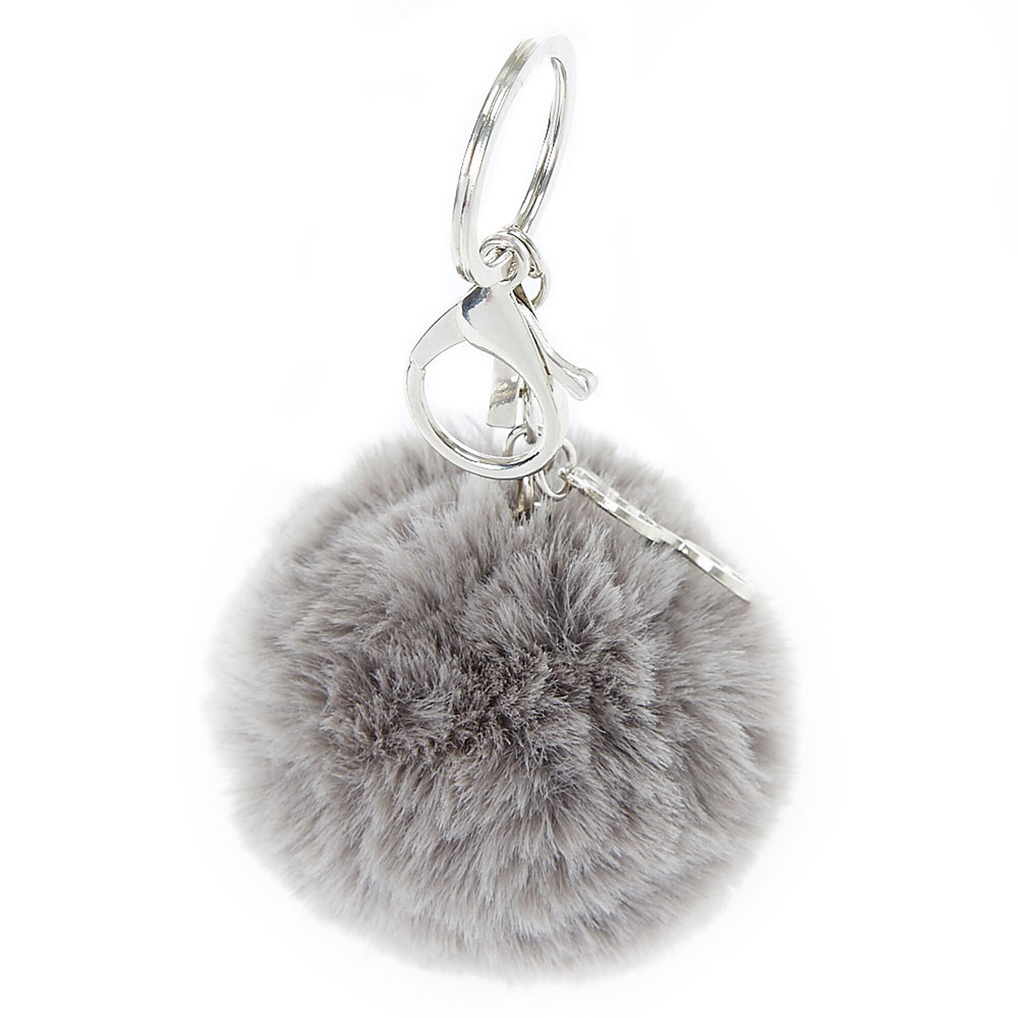 Harry Potter Gray Faux Fur Pom Pom Keychain Claire's US